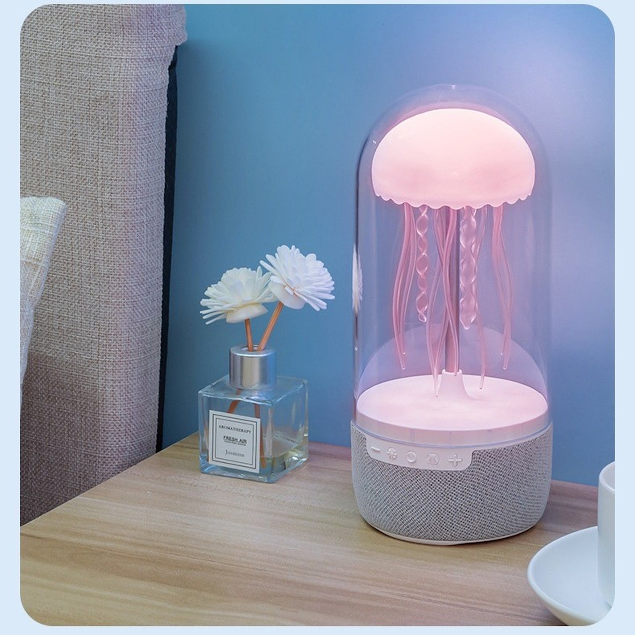 Jellyfish LED Mood Lamp – Bluetooth Speaker & Calming Light Display