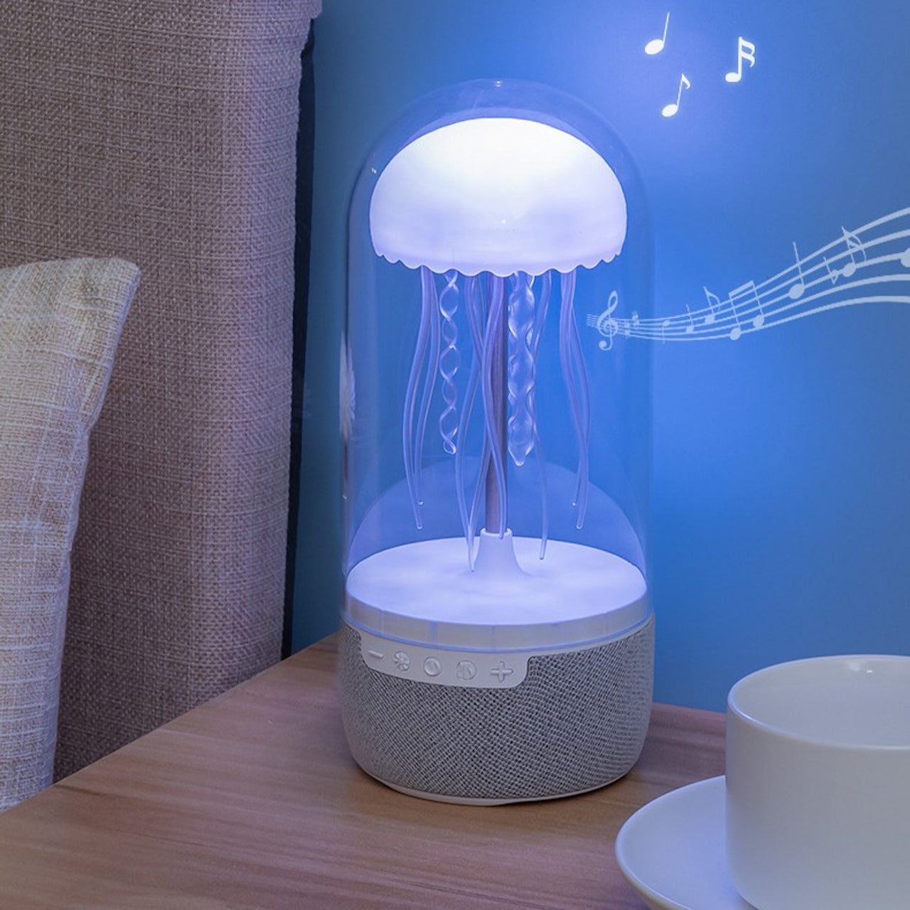 Jellyfish LED Mood Lamp – Bluetooth Speaker & Calming Light Display