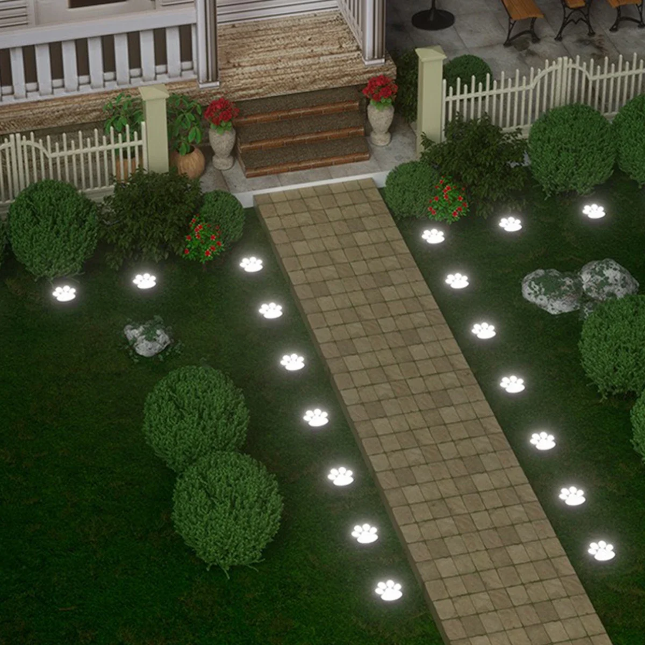 Solar Cat Paw Garden Lights – Eco-Friendly Lawn Glow for Night Charm