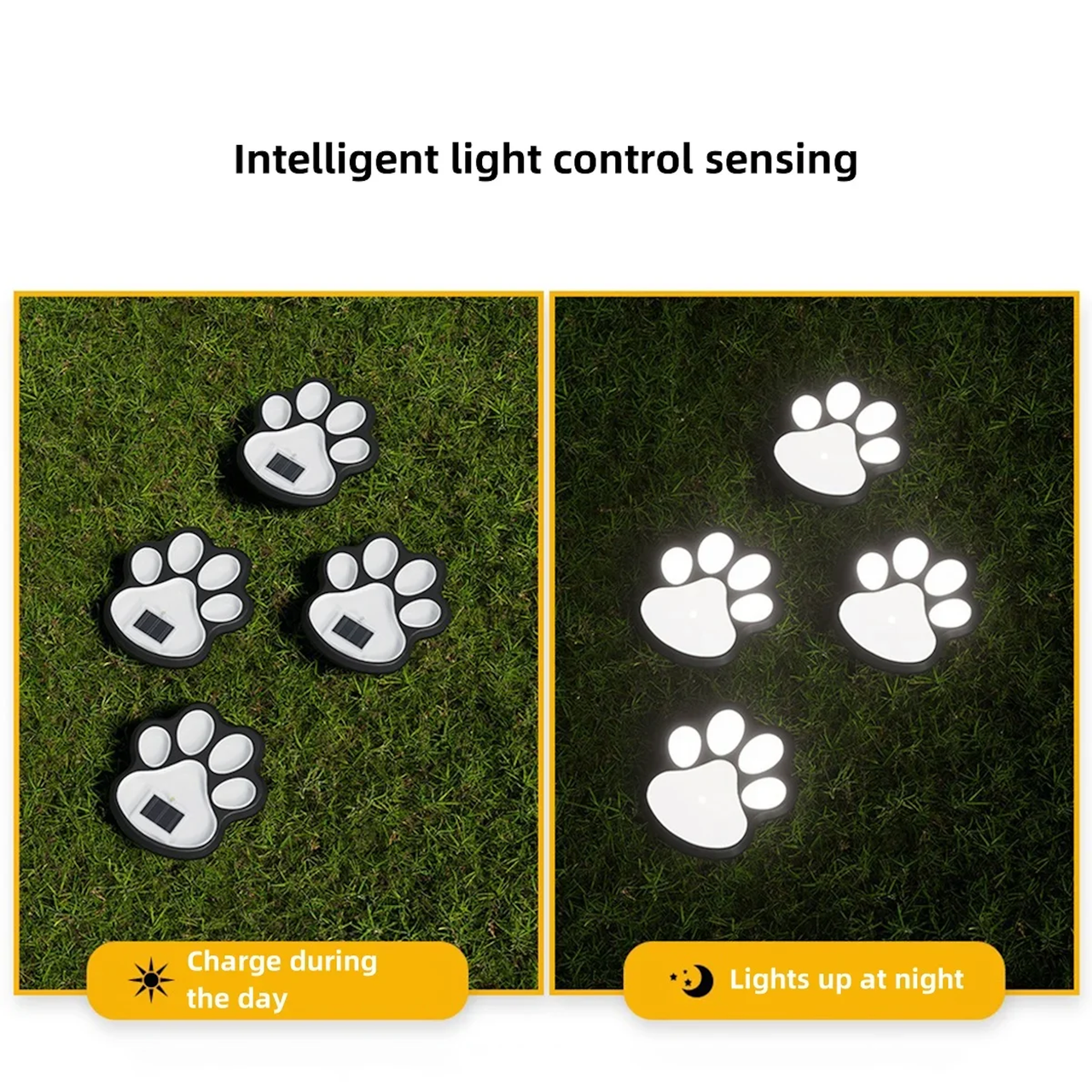 Solar Cat Paw Garden Lights – Eco-Friendly Lawn Glow for Night Charm