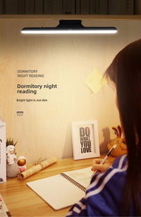 Magnetic USB LED Desk Lamp – Rechargeable, Eye-Care Study Light