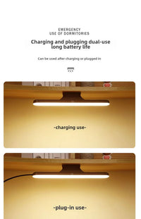 Magnetic USB LED Desk Lamp – Rechargeable, Eye-Care Study Light