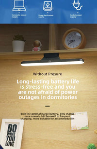 Magnetic USB LED Desk Lamp – Rechargeable, Eye-Care Study Light