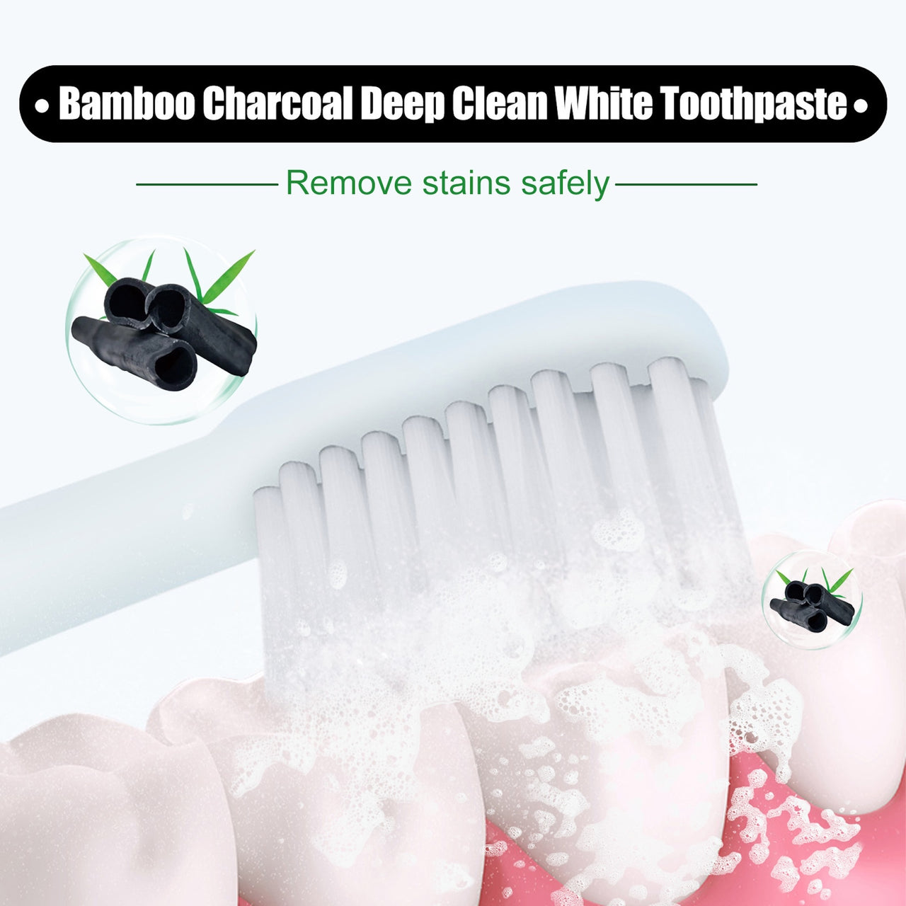 Bamboo Charcoal Teeth Whitening Toothpaste for Deep Clean