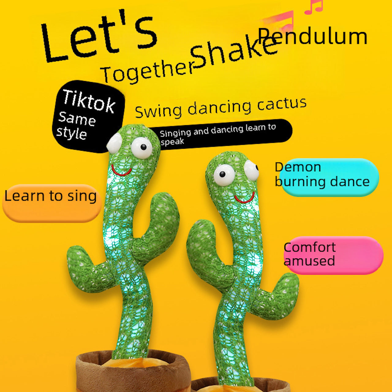 Dancing Cactus Toy – Singing, Talking & Twisting Fun Doll