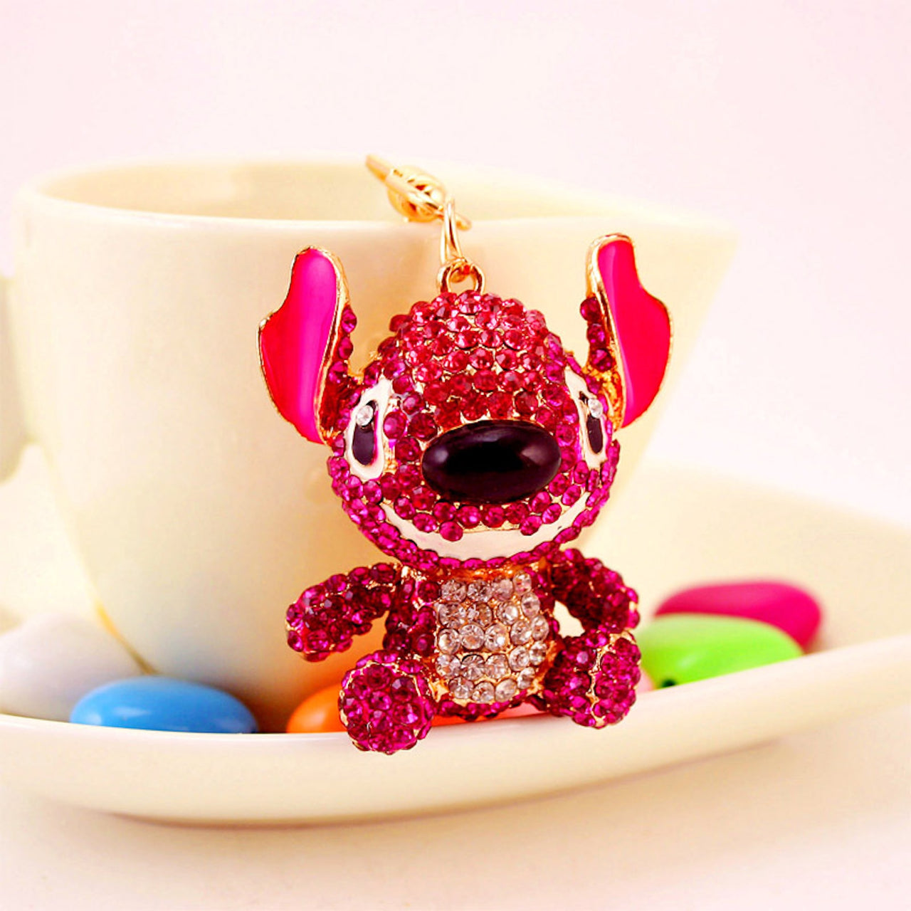 Luxury Sparkle Animal Keychain – Cute Bling Pendant