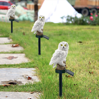 Solar Owl Garden Light – Waterproof Resin Pathway Lamp