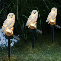 Solar Owl Garden Light – Waterproof Resin Pathway Lamp