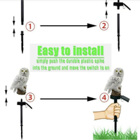 Solar Owl Garden Light – Waterproof Resin Pathway Lamp