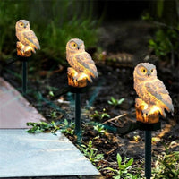 Solar Owl Garden Light – Waterproof Resin Pathway Lamp