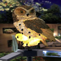 Solar Owl Garden Light – Waterproof Resin Pathway Lamp