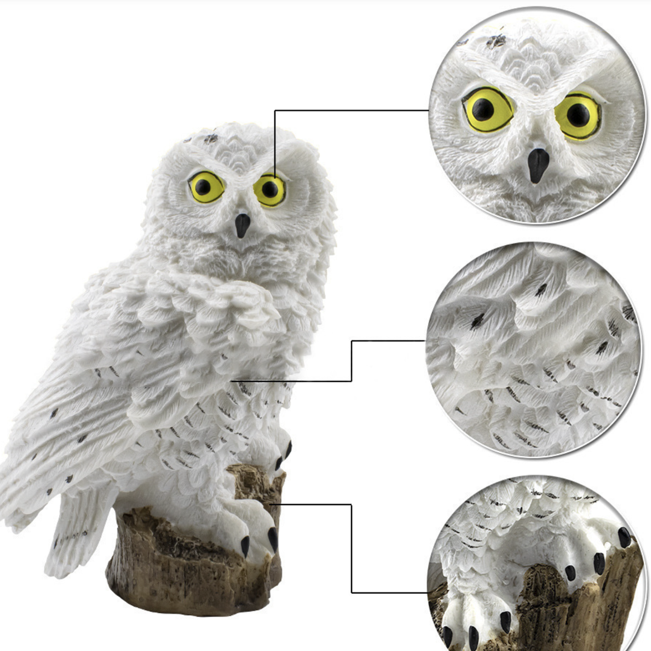 Solar Owl Garden Light – Waterproof Resin Pathway Lamp