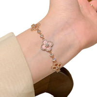 Blossom Glow 3-Piece Jewelry Set β Pink Flower 18K Gold-Plated
