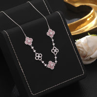 Blossom Glow 3-Piece Jewelry Set β Pink Flower 18K Gold-Plated