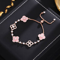 Blossom Glow 3-Piece Jewelry Set β Pink Flower 18K Gold-Plated