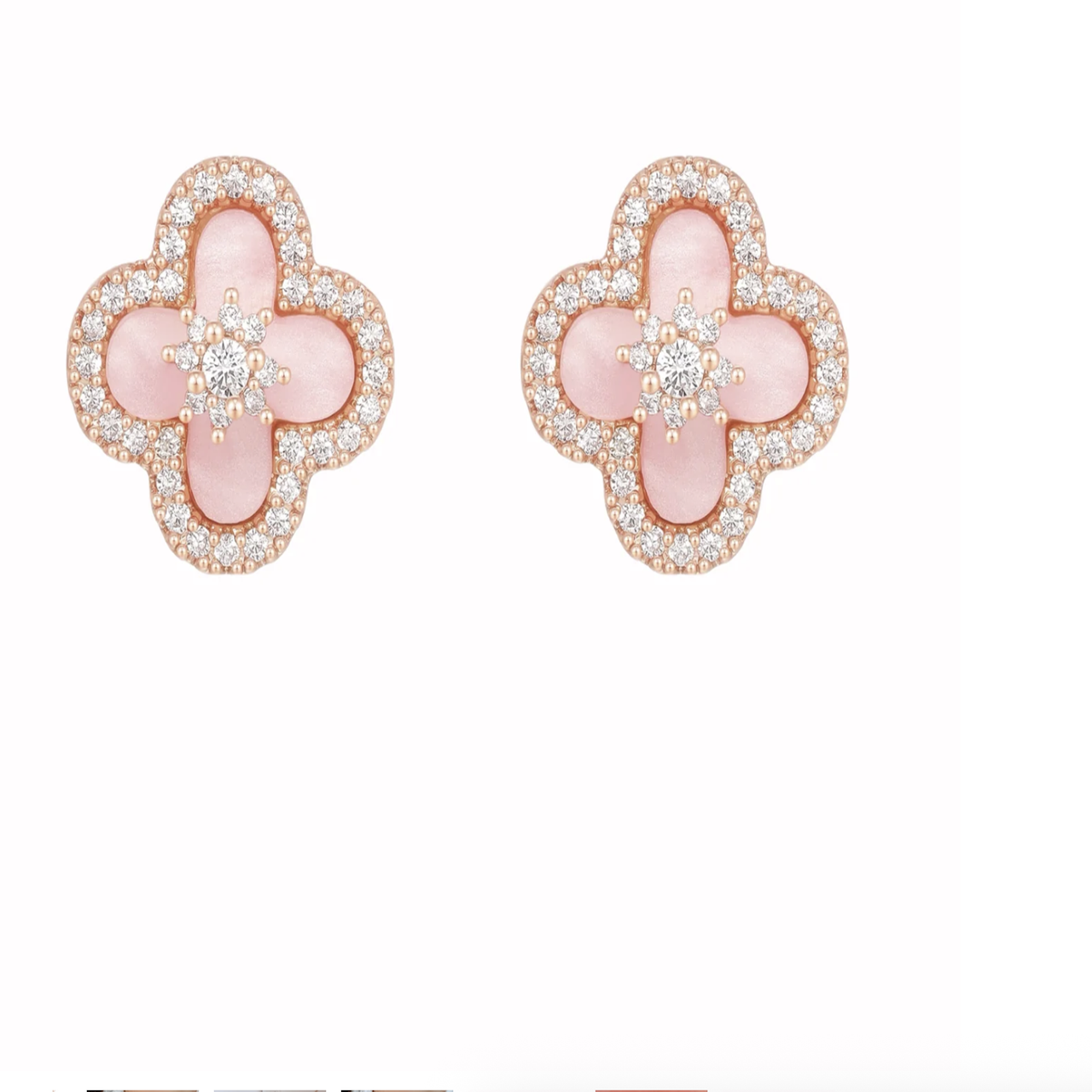 Blossom Glow 3-Piece Jewelry Set β Pink Flower 18K Gold-Plated