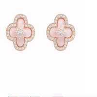 Blossom Glow 3-Piece Jewelry Set β Pink Flower 18K Gold-Plated