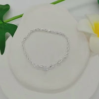 Twisted Rope Bracelet – Silver-Plated Minimalist Chain for Daily Wear