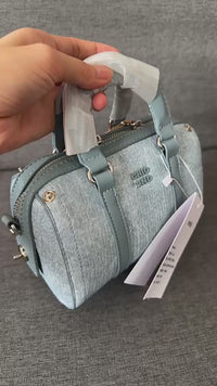 Platinum Blue Sea Pillow Bag – Elegant Crossbody & Handbag for Effortless Chic