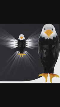 Bald Eagle Wall Light β Wireless 3D Shadow Lamp with Remote Control
