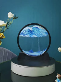D Quicksand Hourglass Art β Rotating Sand Motion Decor for Desk