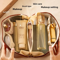 Chic Travel Makeup Bag – Large, Stylish & Spill-Proof Cosmetic Organizer