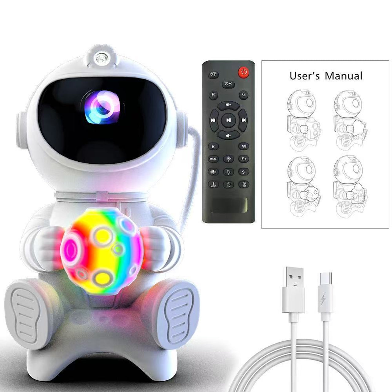Astronaut Galaxy Projector with Bluetooth Speaker & Starry Lights