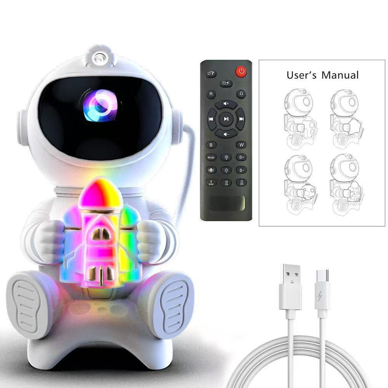 Astronaut Galaxy Projector with Bluetooth Speaker & Starry Lights