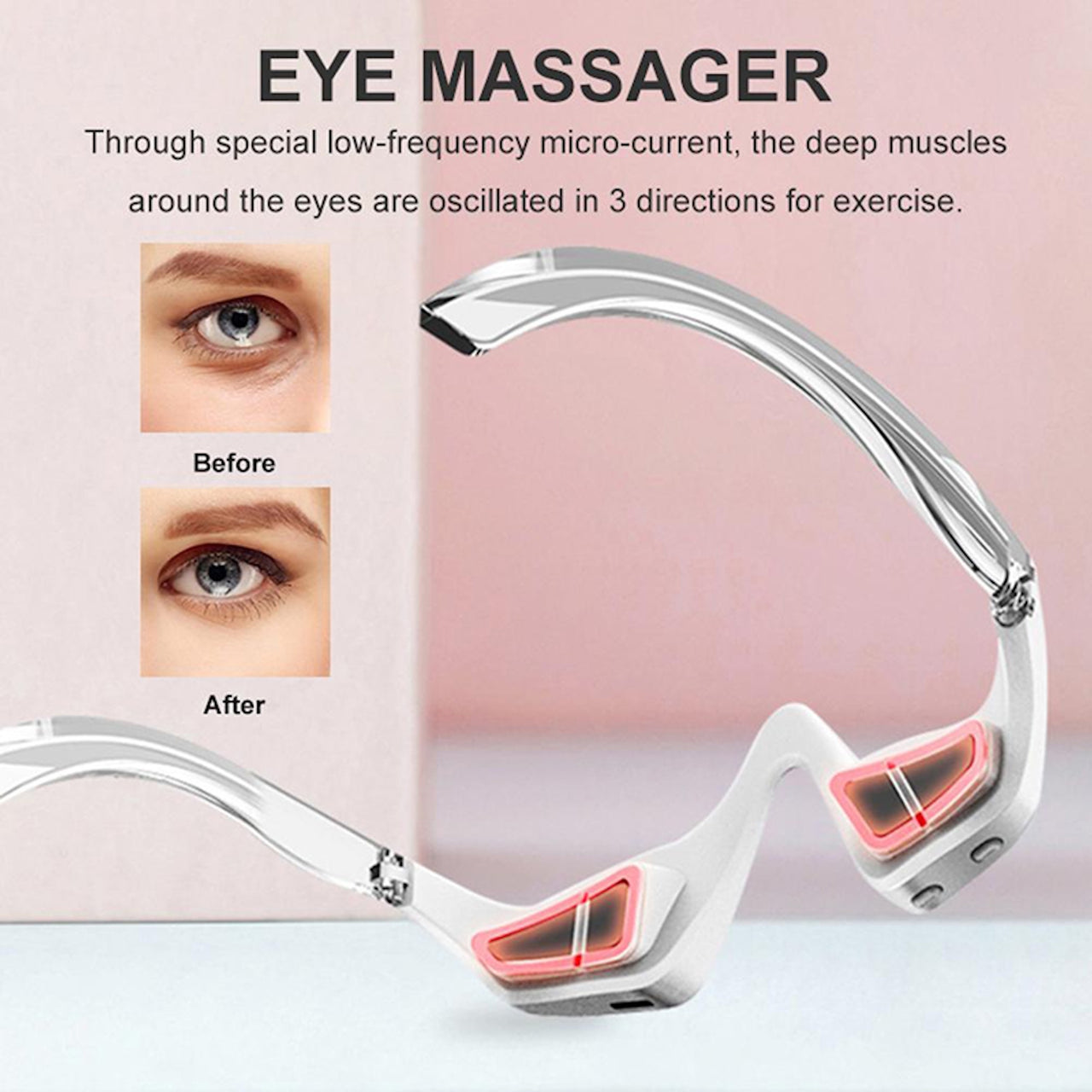 EMS Eye Beauty Device – Reduce Puffiness, Fine Lines & Boost Glow