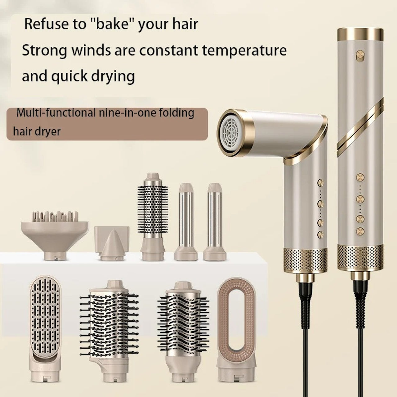 9-in-1 Professional Hair Dryer – Fast Drying, Volume, and Styling in One Tool