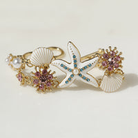 Boho Starfish & Shell Necklace – Coastal Pearl Charm for Summer