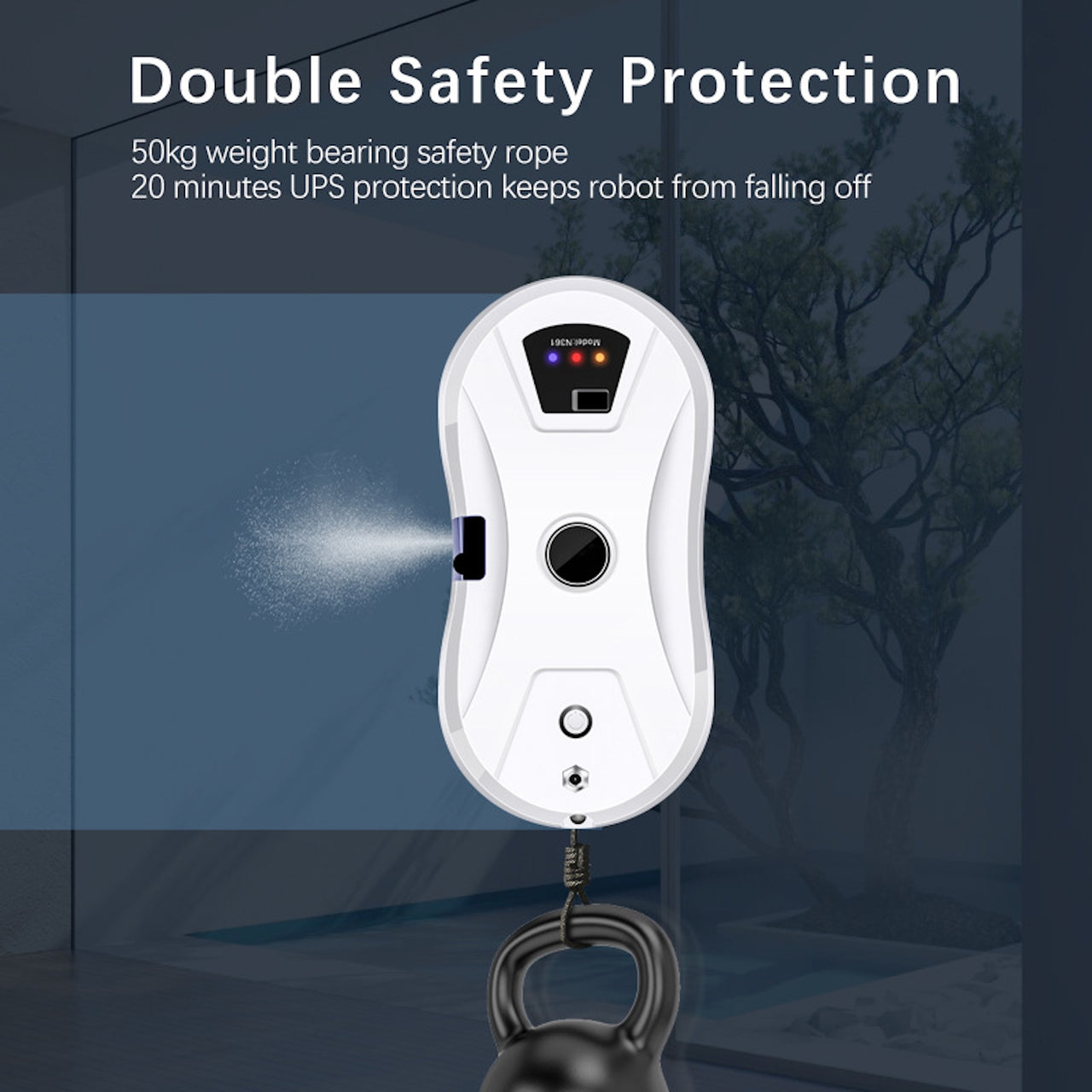 Smart Window Cleaning Robot – Automatic Water Spray & Hands-Free Glass Cleaning