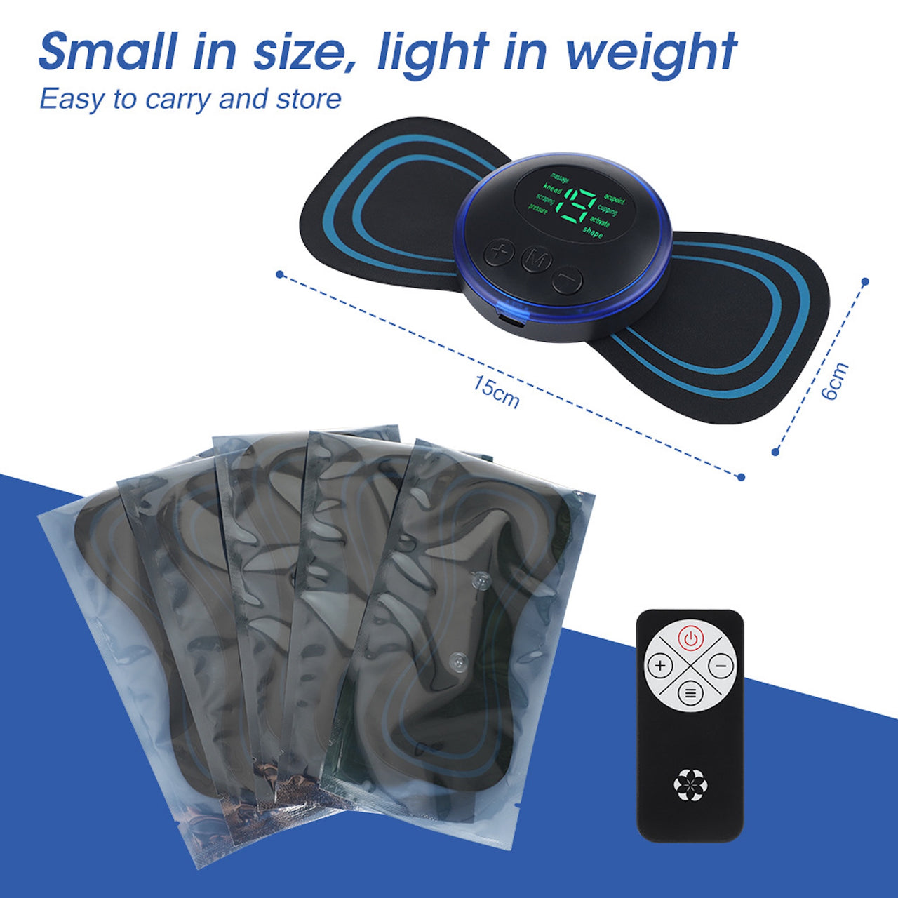 Mini EMS Body Massager – Portable Relief Patch for Neck & Muscle Pain