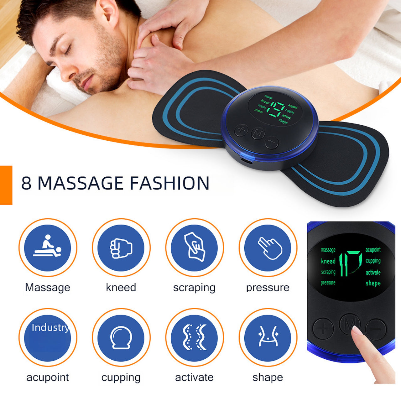Mini EMS Body Massager – Portable Relief Patch for Neck & Muscle Pain
