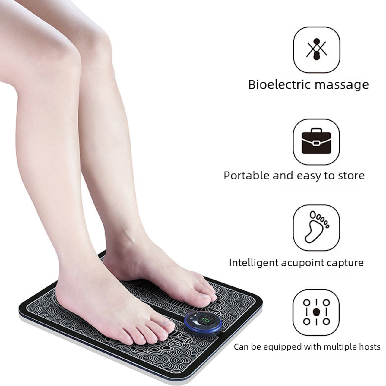 Smart EMS Foot Massager Mat – USB Pulse Therapy for Foot Relief