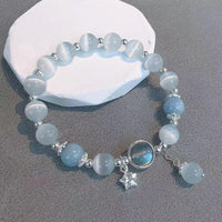 Moonlight Charm Bead Bracelets – Elegant Cat’s Eye & Butterfly-Inspired Glow