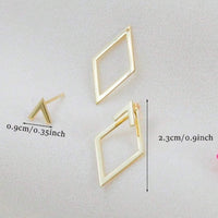 Geometric Double-Layer Earrings – Minimalist Modern Statement