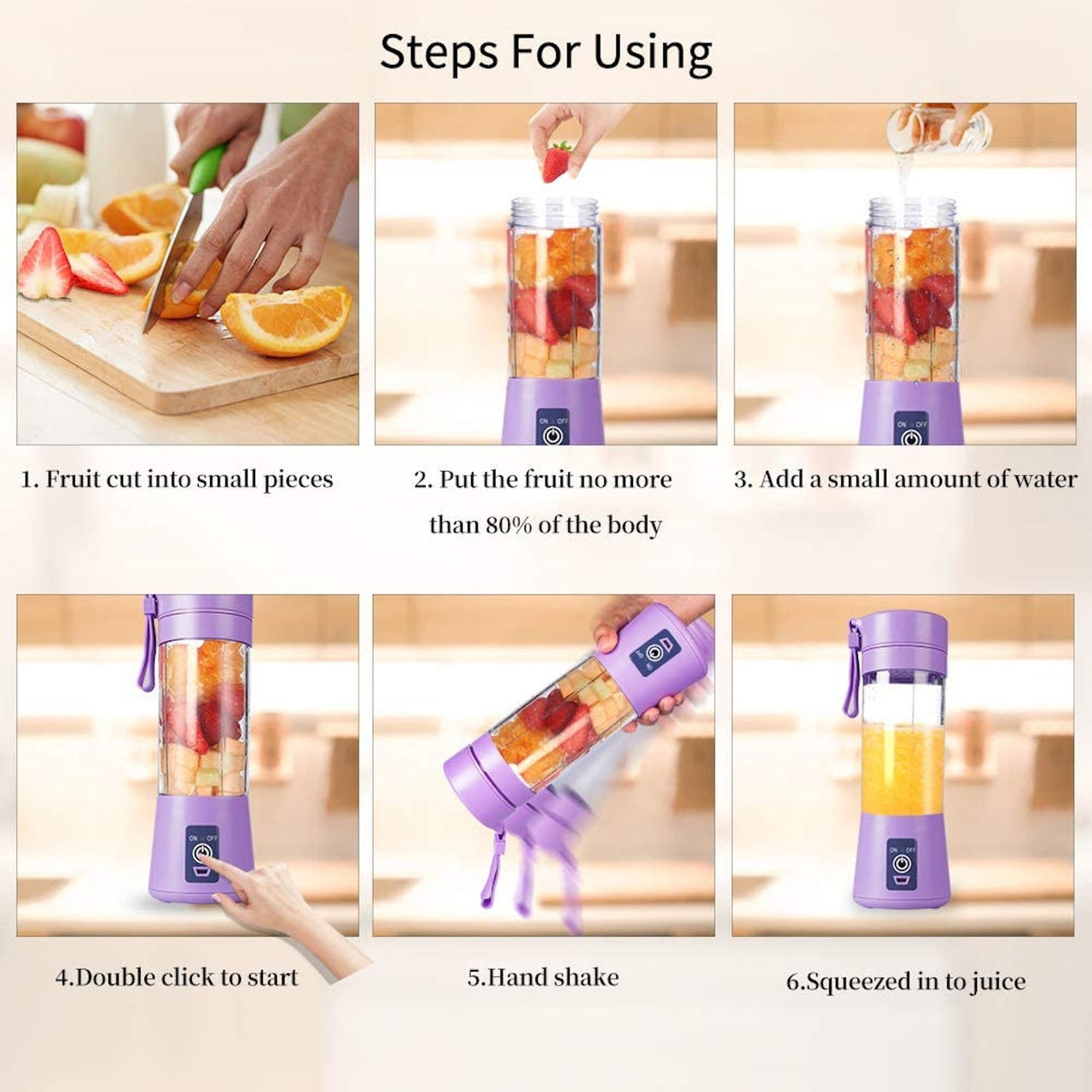 Mini USB Smoothie Blender – Portable Juicer for Travel & Gym Use