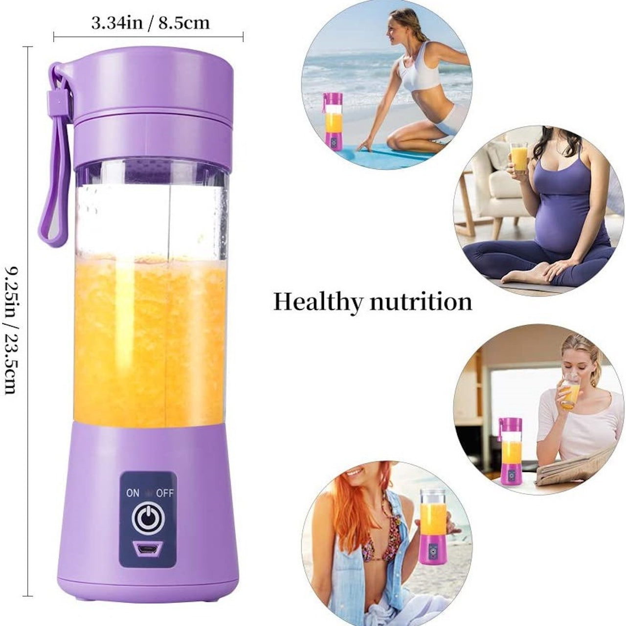 Mini USB Smoothie Blender – Portable Juicer for Travel & Gym Use