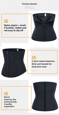 Neoprene Sweat Waist Trainer Belt – Belly-Tightening Fitness Wrap for Workouts & Fat Burn