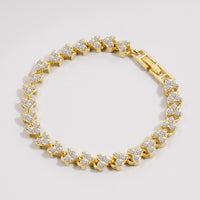 Roman Crystal Diamond Style Bracelet – Sparkling Gold Luxury for Women