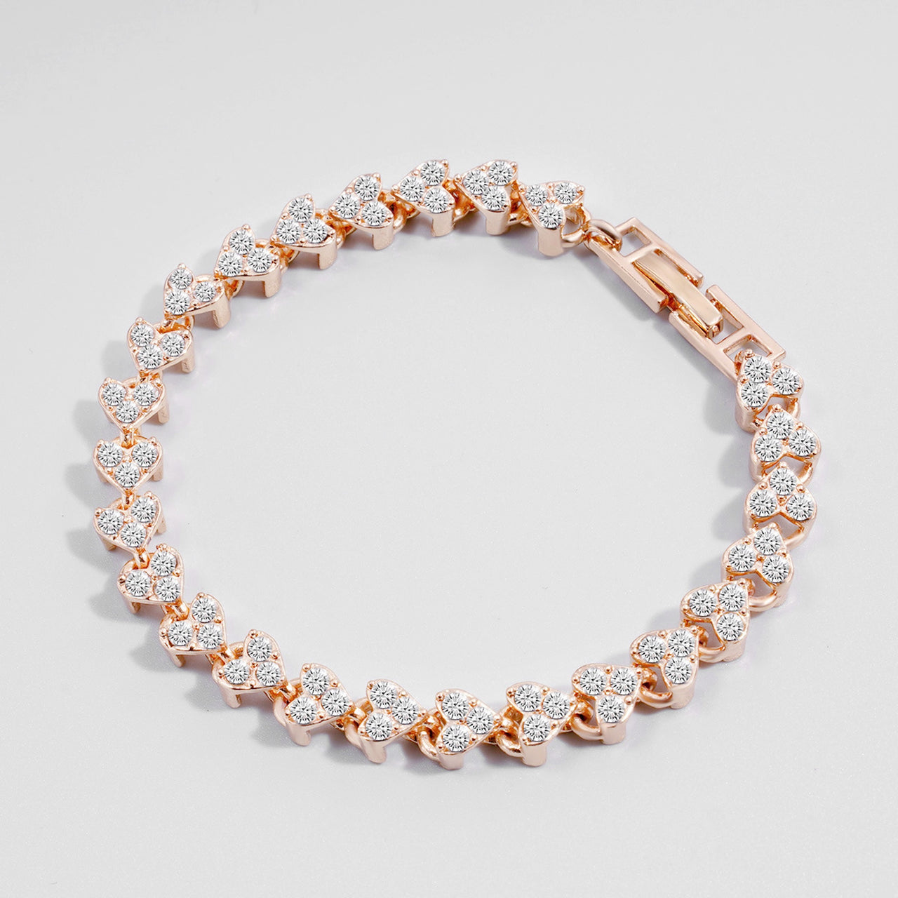 Roman Crystal Diamond Style Bracelet – Sparkling Gold Luxury for Women