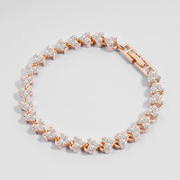 Roman Crystal Diamond Style Bracelet – Sparkling Gold Luxury for Women