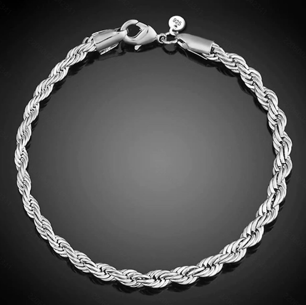 Twisted Rope Bracelet – Silver-Plated Minimalist Chain for Daily Wear