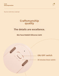 ChillGlow Bunny Light – Touch & Voice-Control Silicone Night Lamp