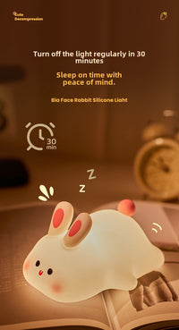 ChillGlow Bunny Light – Touch & Voice-Control Silicone Night Lamp