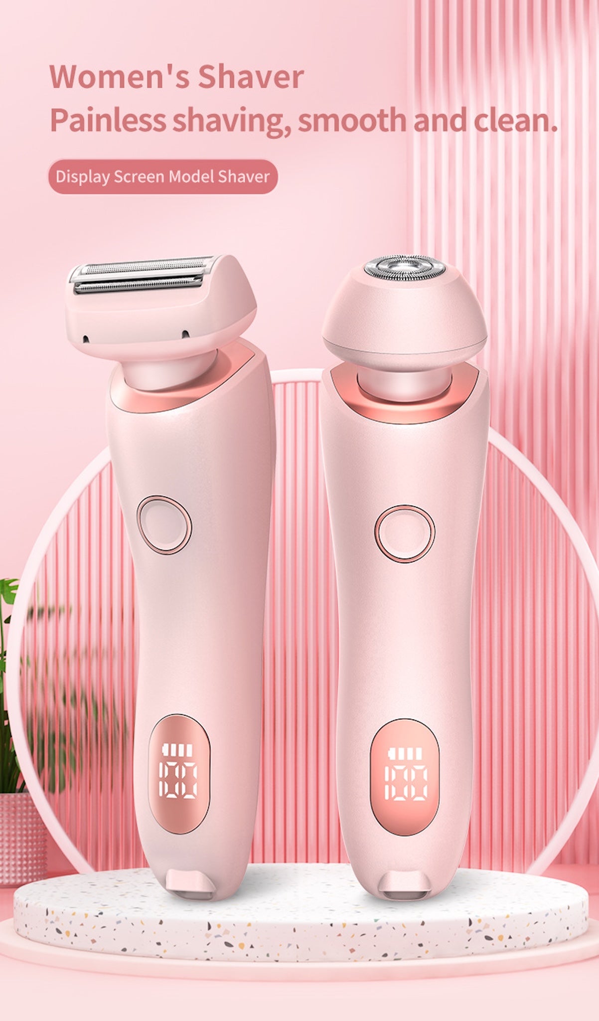 Double-Head Electric Hair Remover – Waterproof Shaver for Women’s Body & Bikini