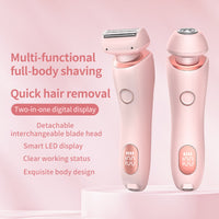 Double-Head Electric Hair Remover – Waterproof Shaver for Women’s Body & Bikini