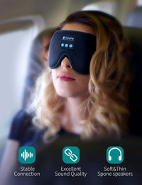 3D Bluetooth Sleep Eye Mask – Wireless Music Headband for Travel & Sleep