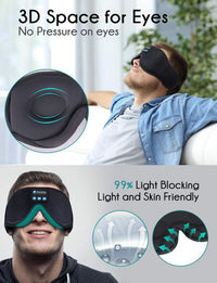 3D Bluetooth Sleep Eye Mask – Wireless Music Headband for Travel & Sleep